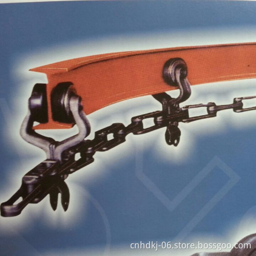 Powder coating gas tank line overhead conveyor trolley and chain